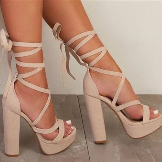 Fashion Runway Waterproof Platform Stiletto Heel Strap Women's Sandals