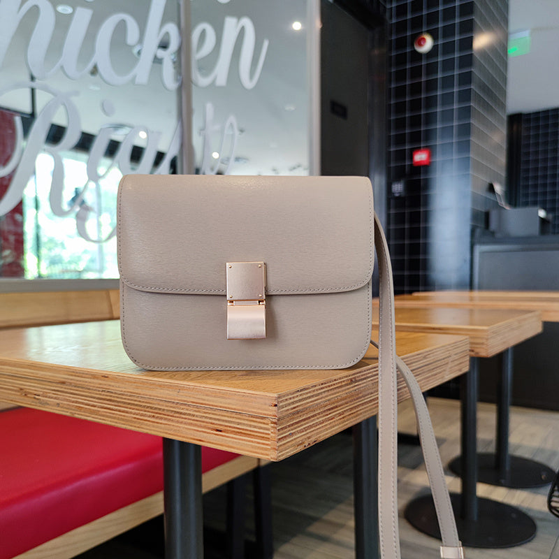 Tofu Tasche aus Leder, One-Shoulder-Messenger