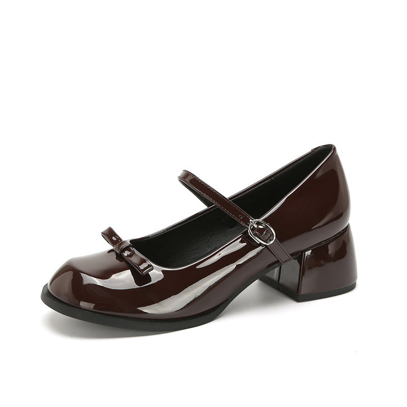 Französische Mary Jane Schuhe Damen