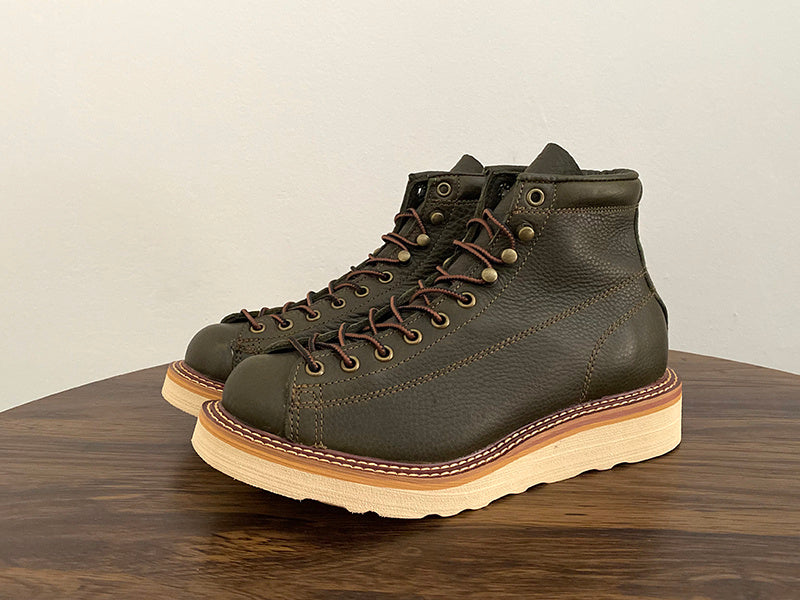 Bota de trabajo para montar a caballo de estilo retro americano