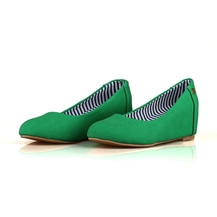 Fashion Ladies Round Toe Low Top Fashion Shoes