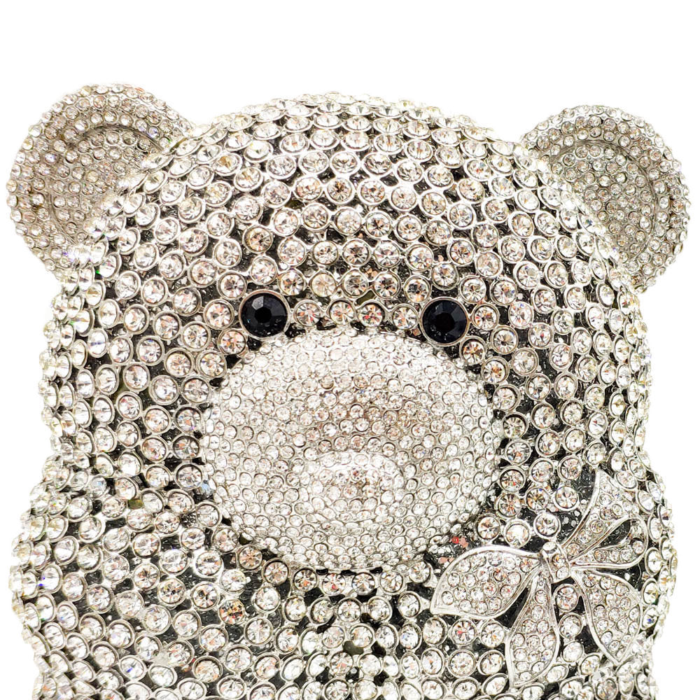 Bear Diamond Party Clutch Damen Abendtasche