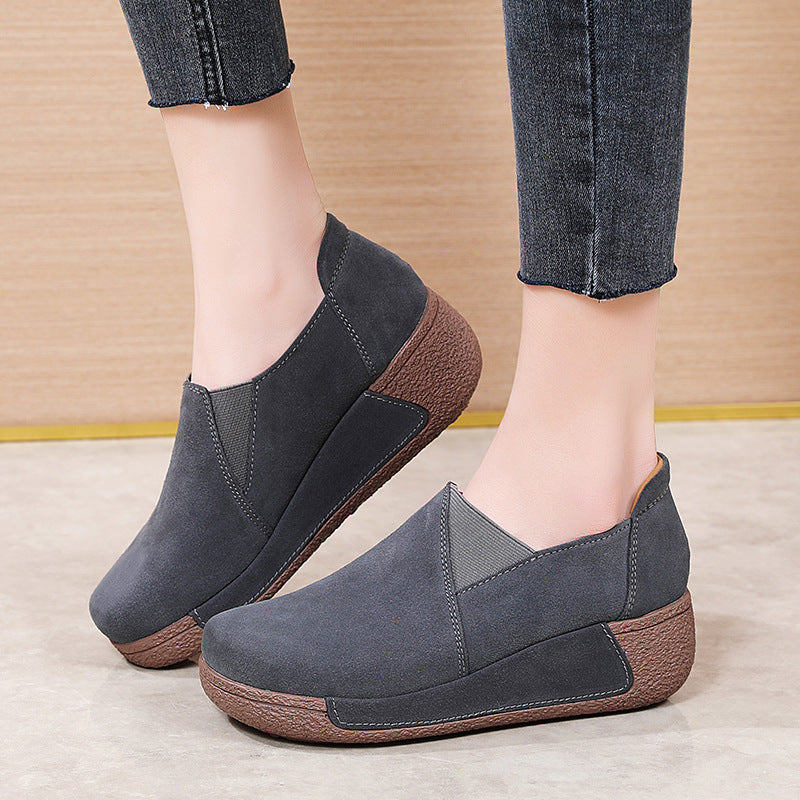 Fashion Thick Bottom Rocking Women's Single Shoes Casual