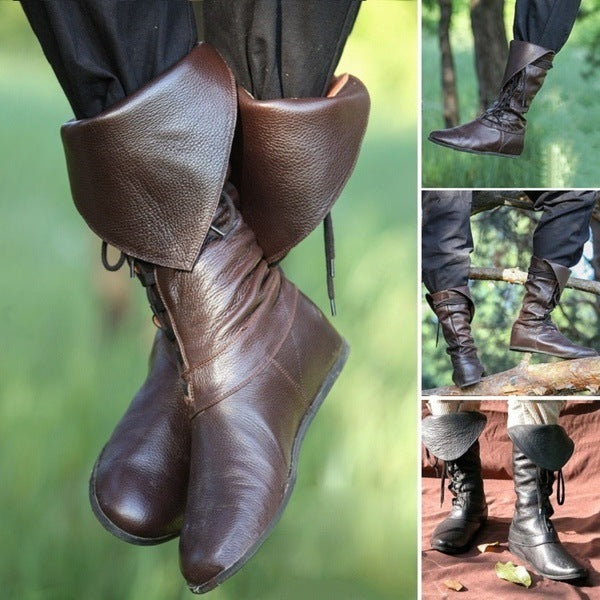 Herbst und Winter Europäische und amerikanische Damen Retro Mittel Römerstiefel