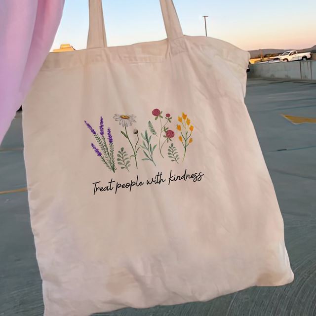 Women Shopper Y2K Floral Flower Shopping Canvas Shopper Bag