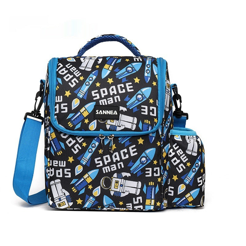 Kinder Cartoon Isolierte Tasche Studenten Mit Mahlzeiten Lunchbox Tasche Tragbare Kalte Konservierung Eis Pack