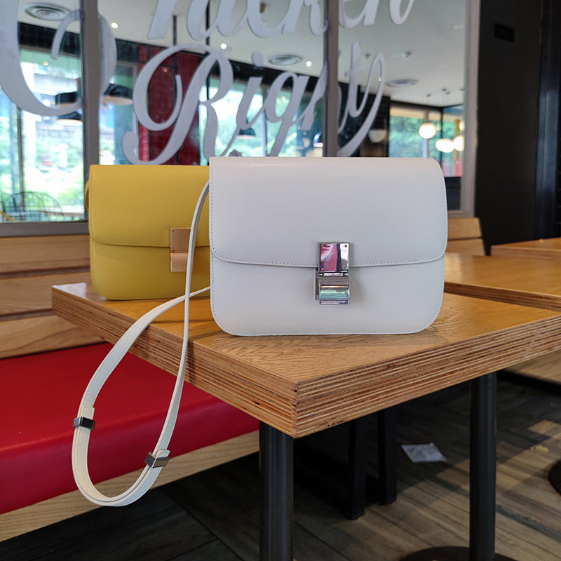 Tofu Tasche aus Leder, One-Shoulder-Messenger