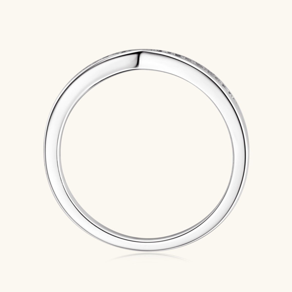 925 Sterling Silber eingelegter Moissanitring