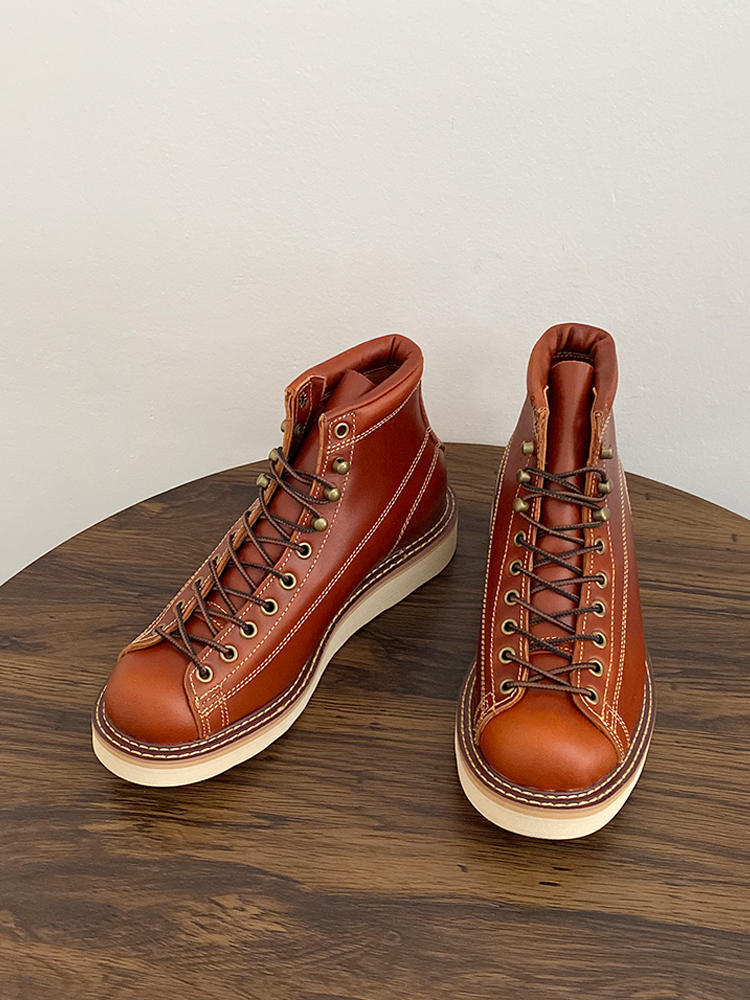 Bota de trabajo para montar a caballo de estilo retro americano