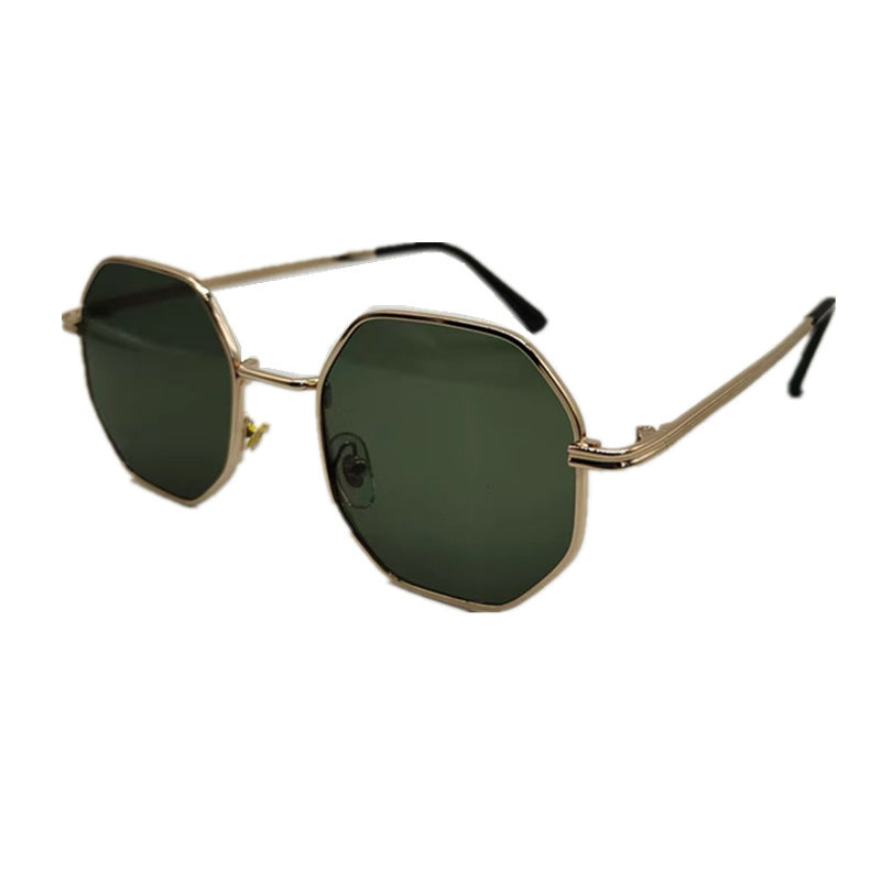 Klassische multilaterale Vintage-Sonnenbrille aus Metall