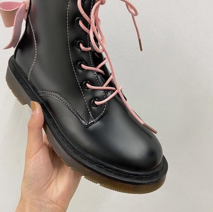 Botas Martin con plataforma y lazo para mujer de moda