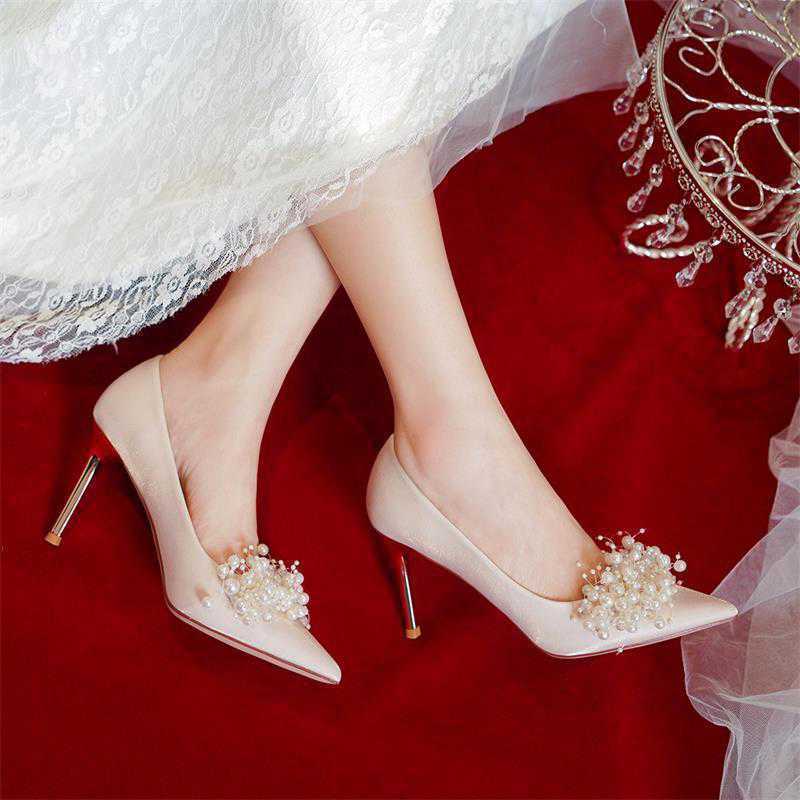 Nische Französisch Hochzeit Sommer Damenschuhe