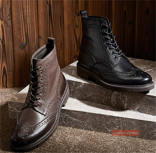 Low Heel Round Toe Low Top Men's Martin Boots