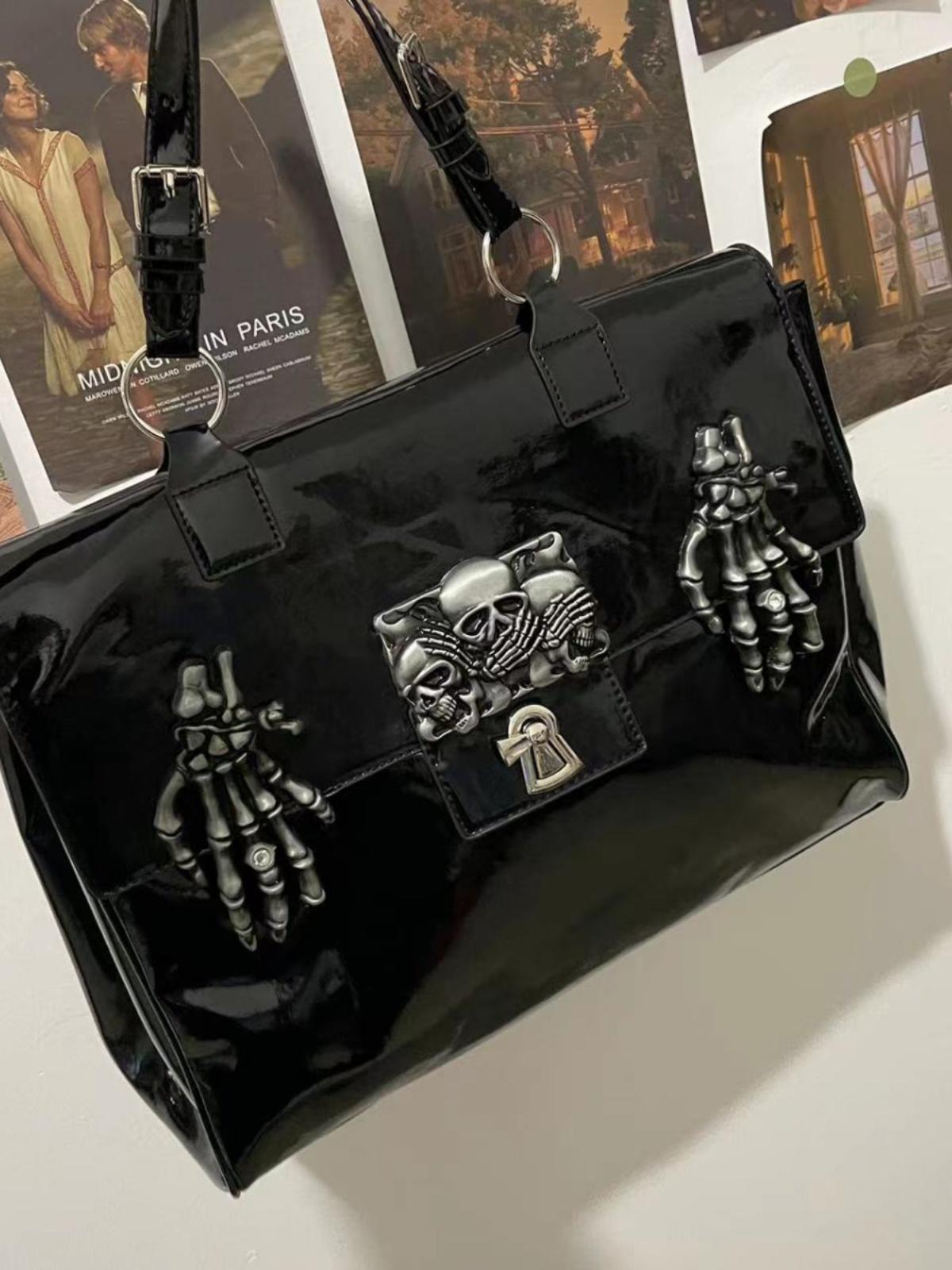 Original Hot Girl Lackleder Handtasche mit großem Fassungsvermögen und besonderem Design