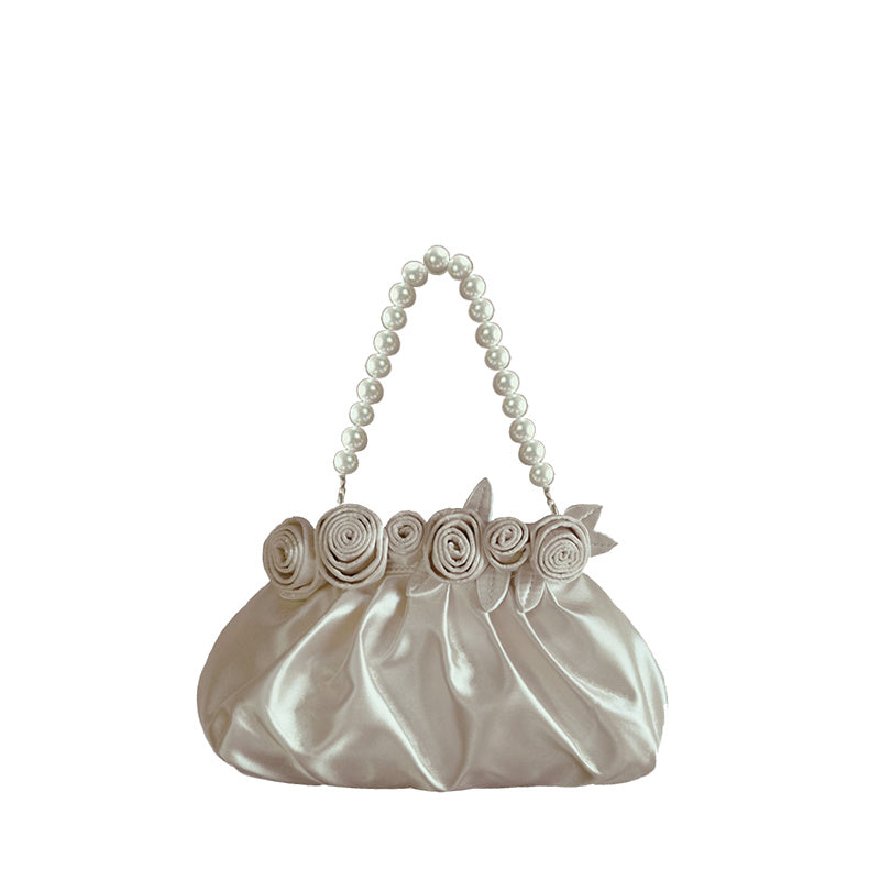 Damen Handtasche Vintage Pearl Rose