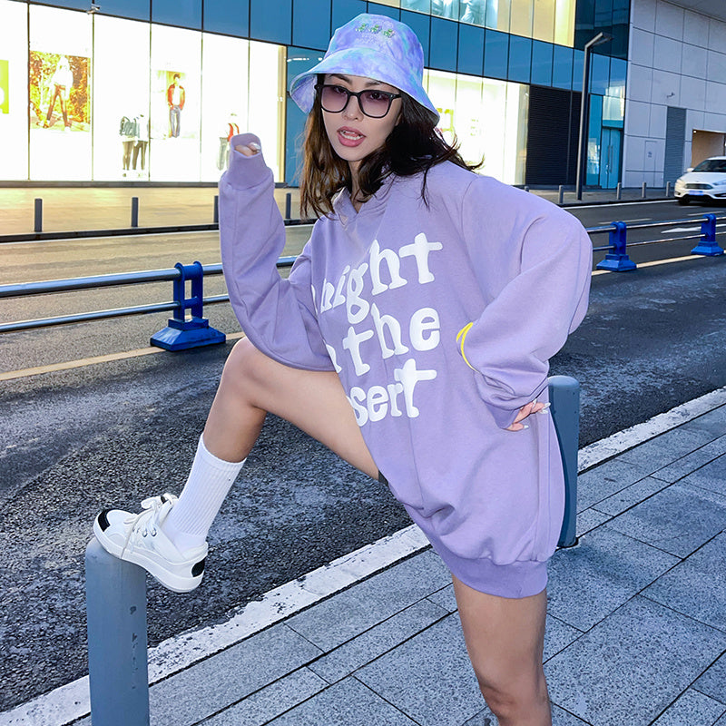 Zweifarbiges Sweatshirt mit Buchstaben und Stern-Print für Männer und Frauen