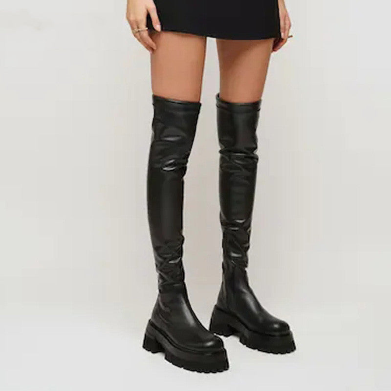 Women's Over Knee High Heel Thigh Boots