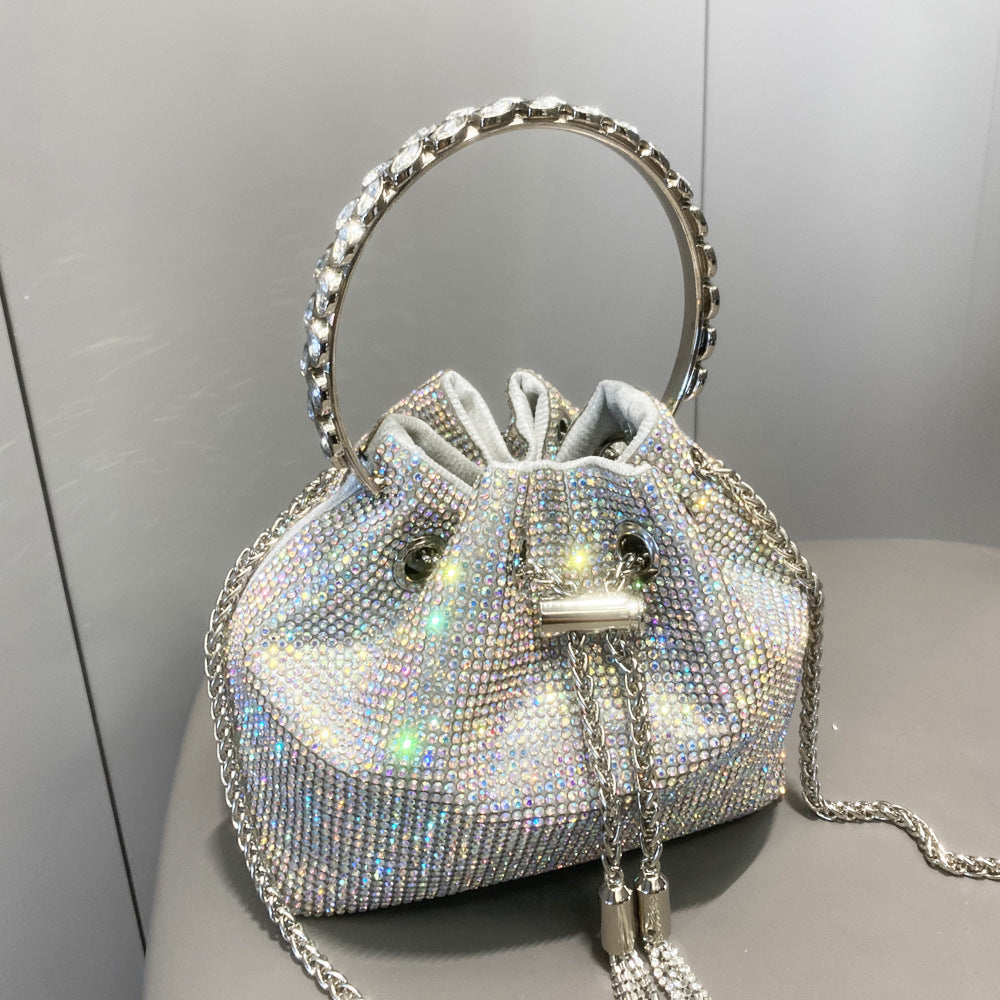 Europäische und amerikanische glänzende Diamanthandtasche für Frauen