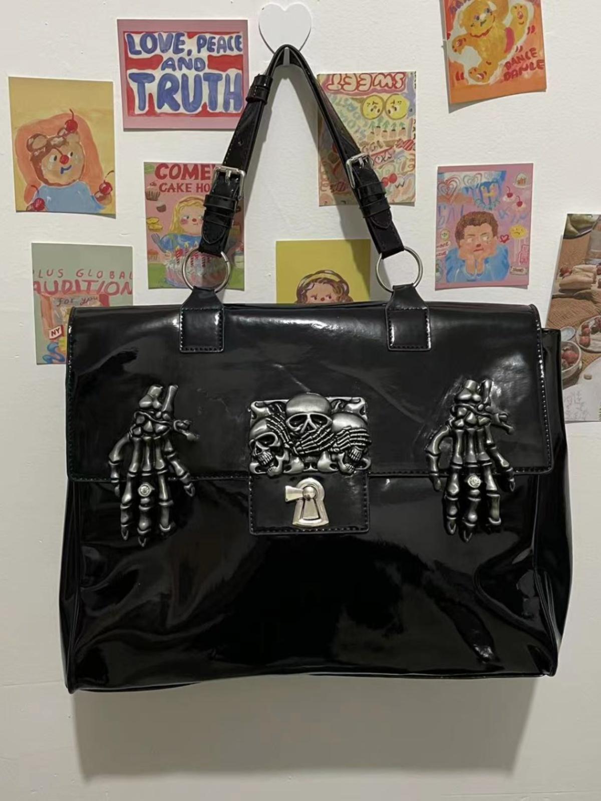 Original Hot Girl Lackleder Handtasche mit großem Fassungsvermögen und besonderem Design