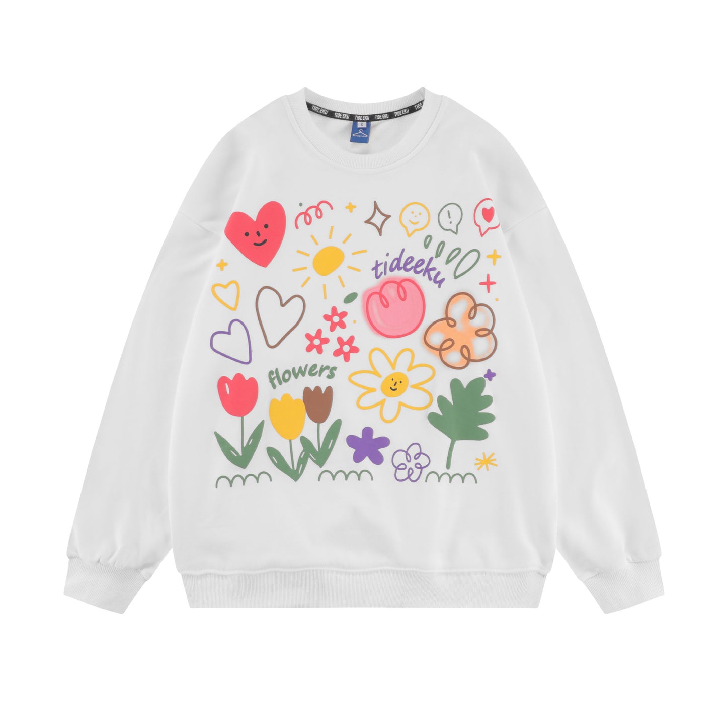 Sudadera con cuello redondo y estampado floral de Niche para parejas de la marca American Tide