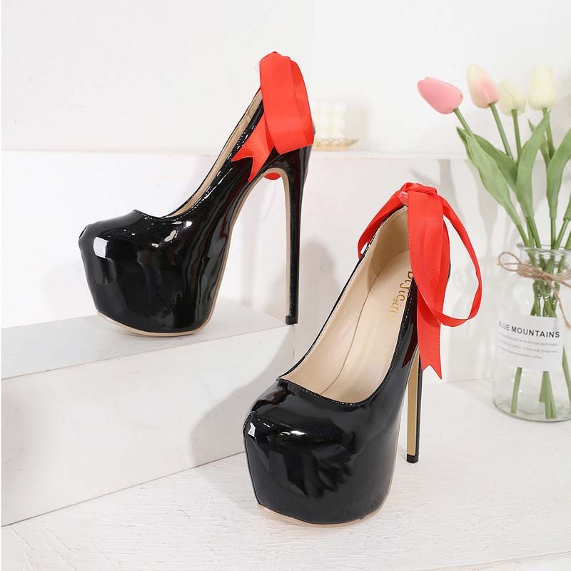 Damen Modische Pumps mit Plateau-Stilettoabsatz