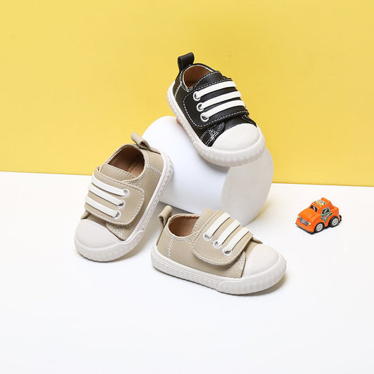 Baby Kleinkind weiche Sohle rutschfeste Canvasschuhe