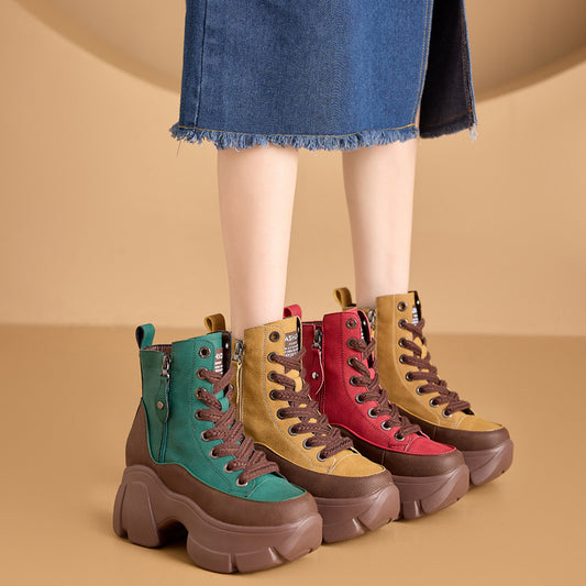 Kleine lässige Retro-Kurzstiefel für Damen