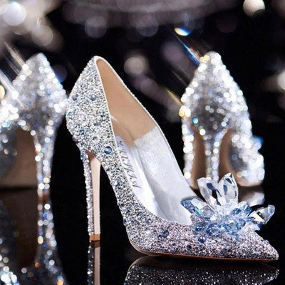 Fashion Solid Color Women's Rhinestone High Heels