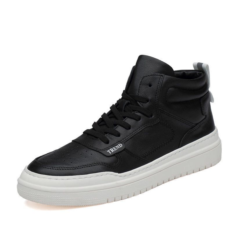 Männer Koreanischen Trend High Top Sneakers Leder Sport