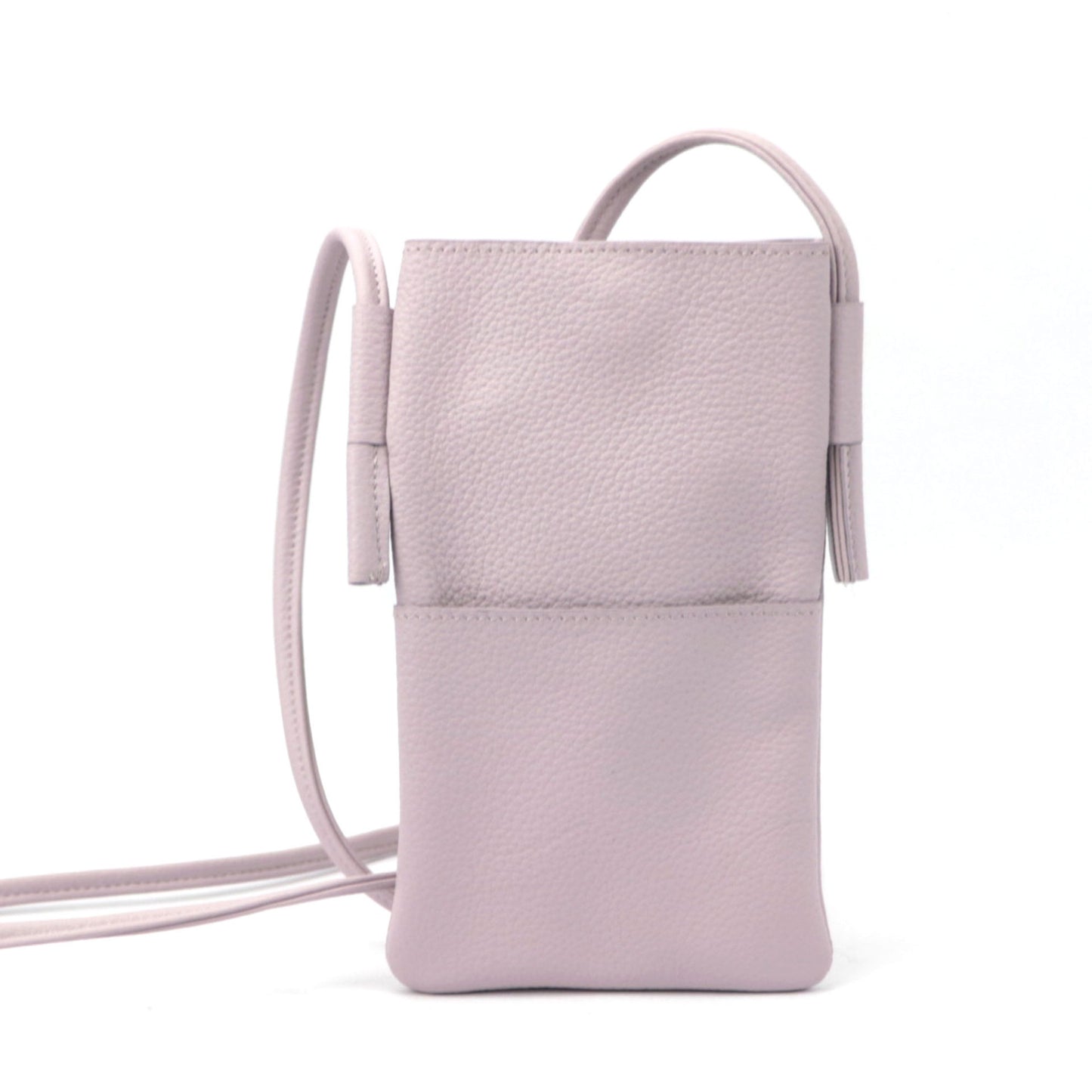 Women's Genuine Leather Lychee Pattern Mini Mobile Phone Bag