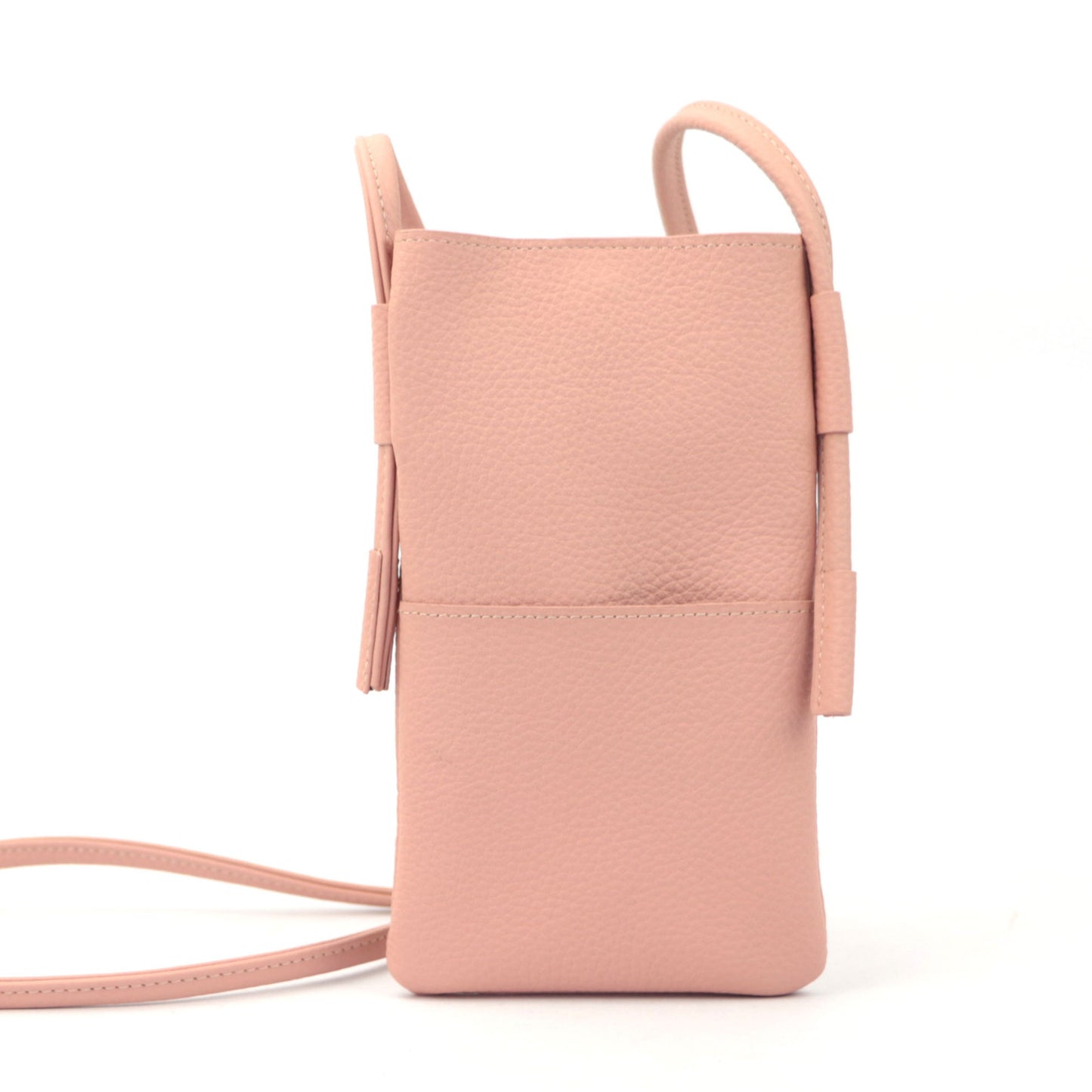 Women's Genuine Leather Lychee Pattern Mini Mobile Phone Bag