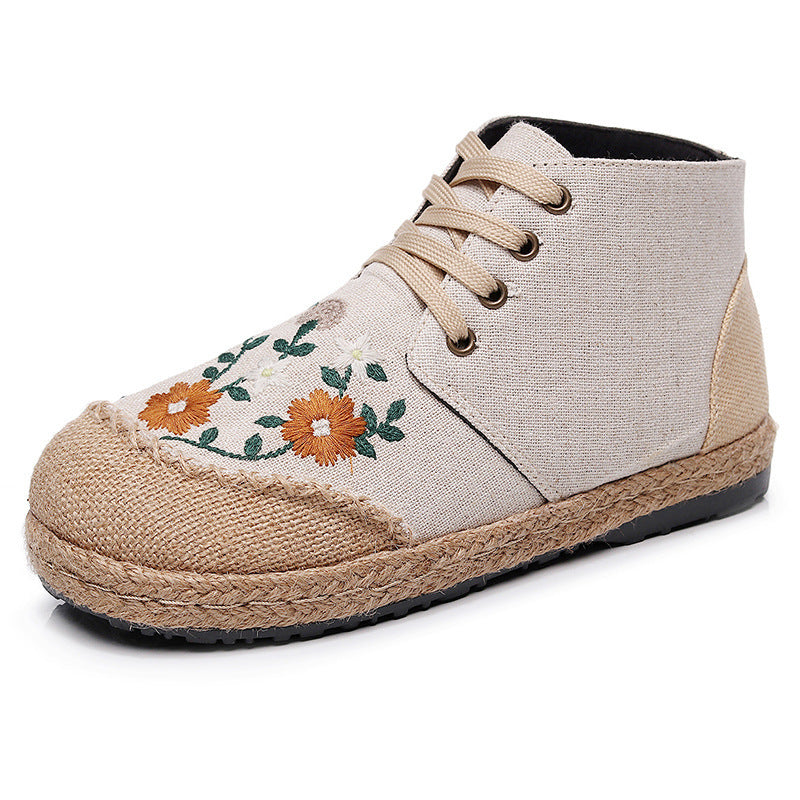 New Ethnic Style Embroidered Flower Daisy Women's Shoes