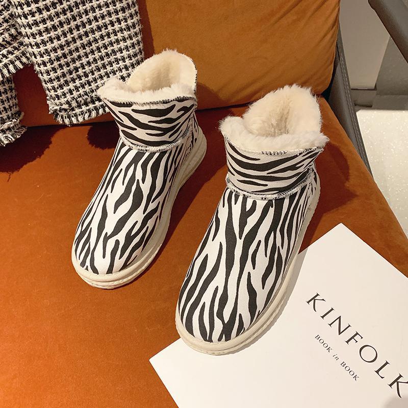 Botas de nieve con estampado de leopardo y aislamiento