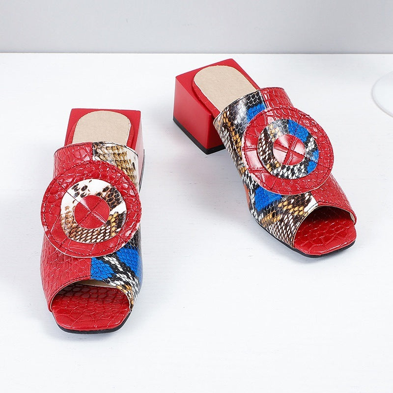 Women's Plus Size Spring And Summer New Fish Mouth Sandals And Slippers