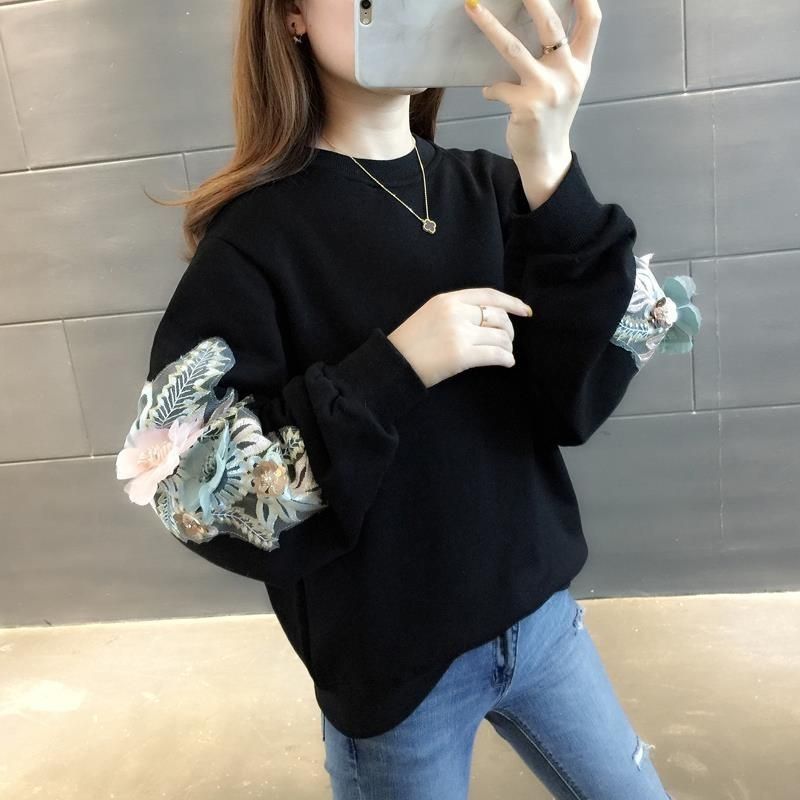 Damen Koreanische Version der lockeren langärmeligen großen Jacke weibliche Tops Sweatshirt